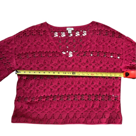 SOLD 😎 Women’s Sundance Samara Crochet Tee size L boho festival vibes hippie - Picture 9 of 12